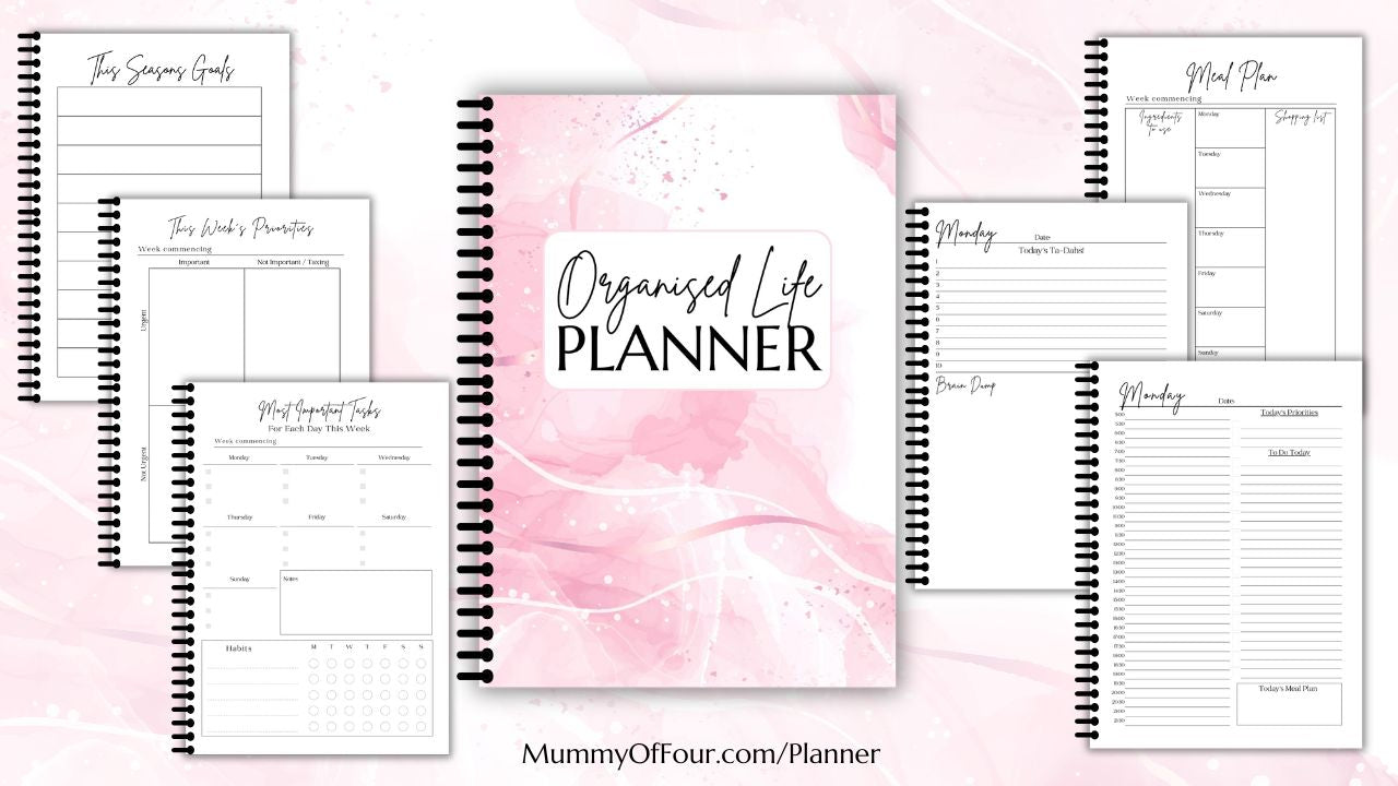 Organised Life Planner 2.0 - The ULTIMATE 2 Page A Day Planner! - Spiral Bound Edition