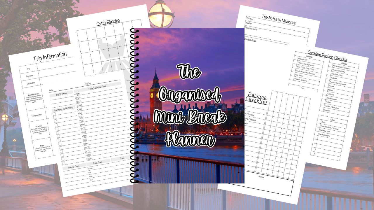 Organised Mini Break Planner - Spiral Bound Edition