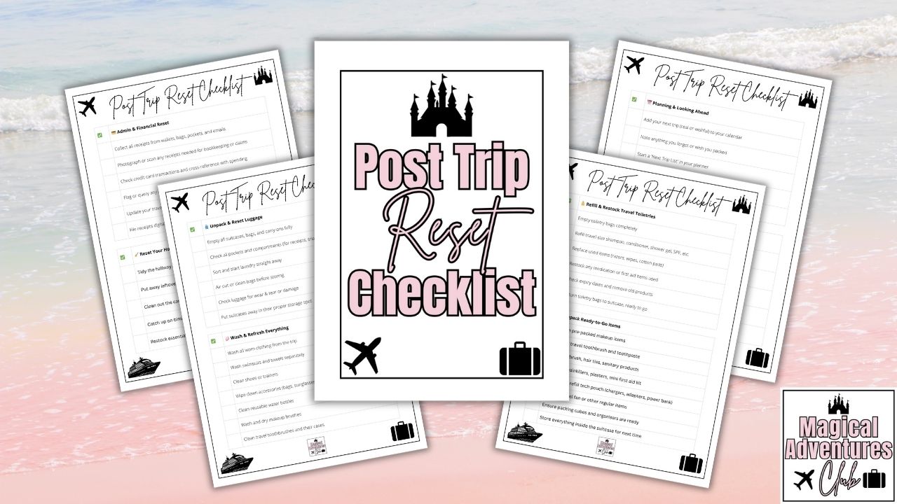Post-Trip Reset Checklist - Instant Digital Download Printable