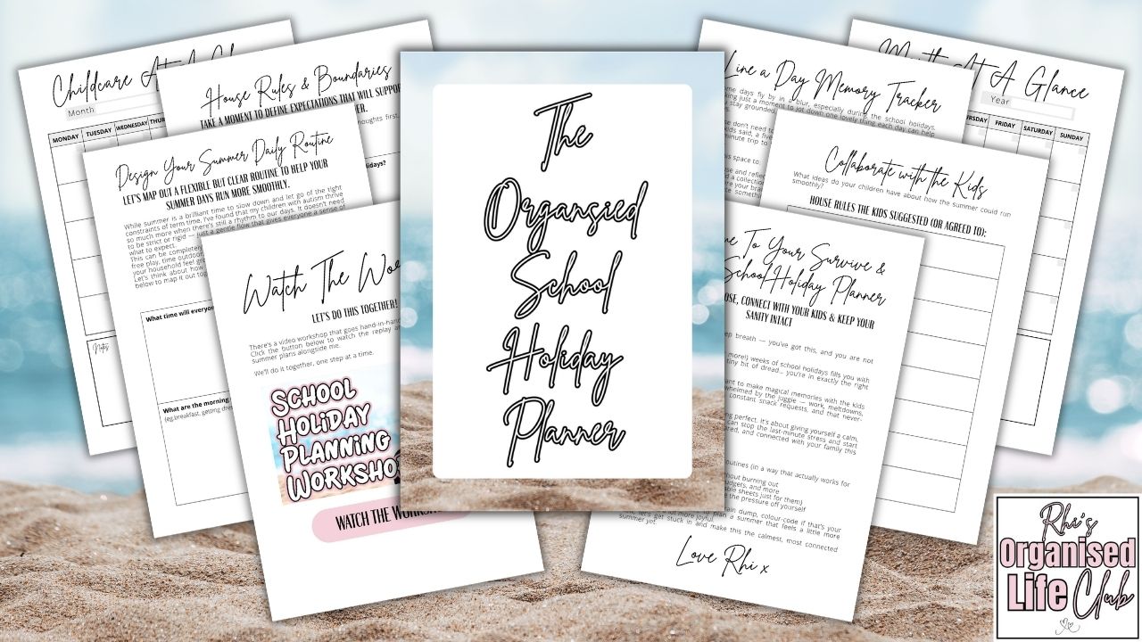 The Organised School Holiday Planner & Workshop