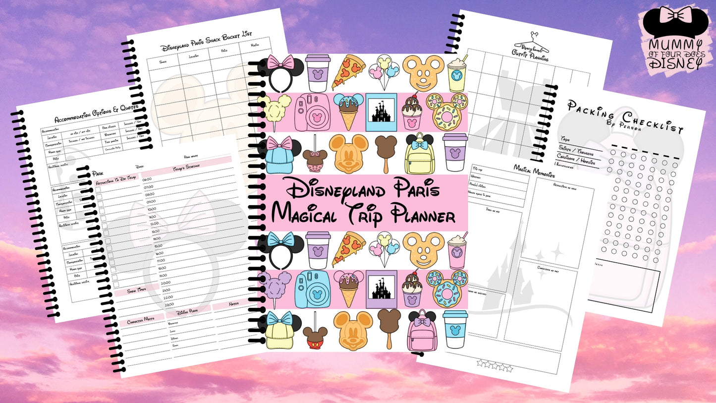 Ultimate Disneyland Paris Magical Trip Planner - Spiral Bound Edition