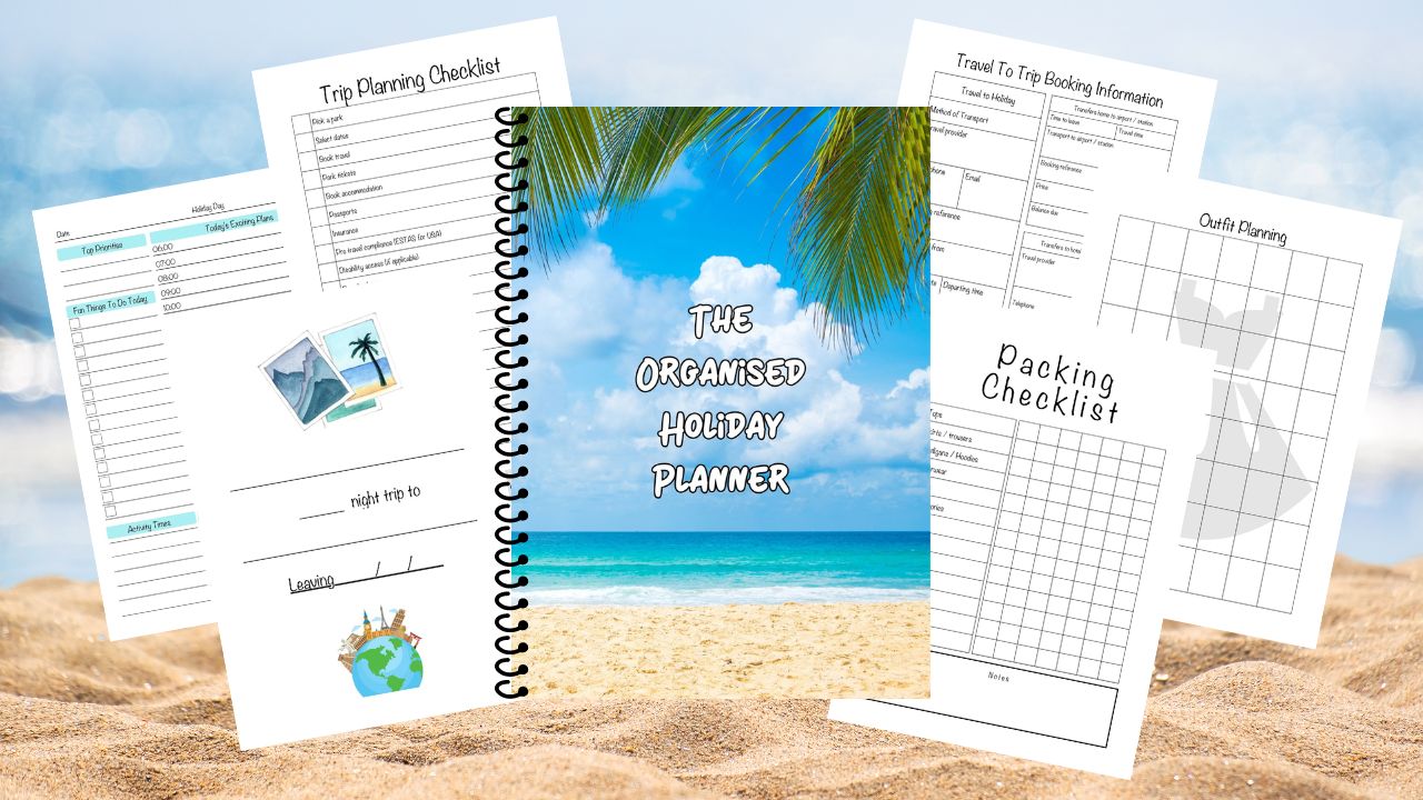 The Organised Holiday Planner - Spiral Bound Beach Edition