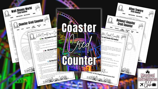 🎢 Coaster Cred Counter – Track Every Roller Coaster You Ride! - Instant Download Digital Printable Edition