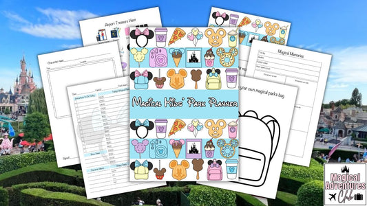 🏰 Magical Kids' Park Trip Planner - Instant Digital Download Printable - Brilliant Blue Edition
