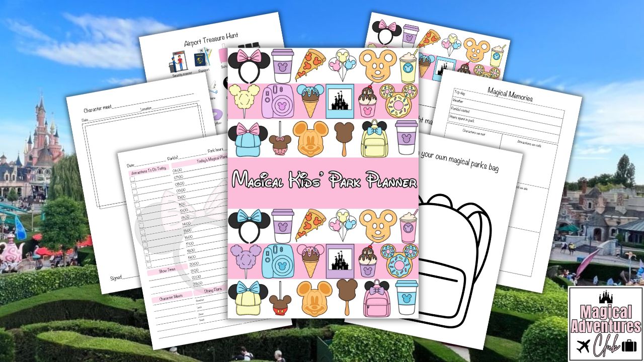 🏰 Magical Kids' Park Trip Planner - Perfect Bound Edition