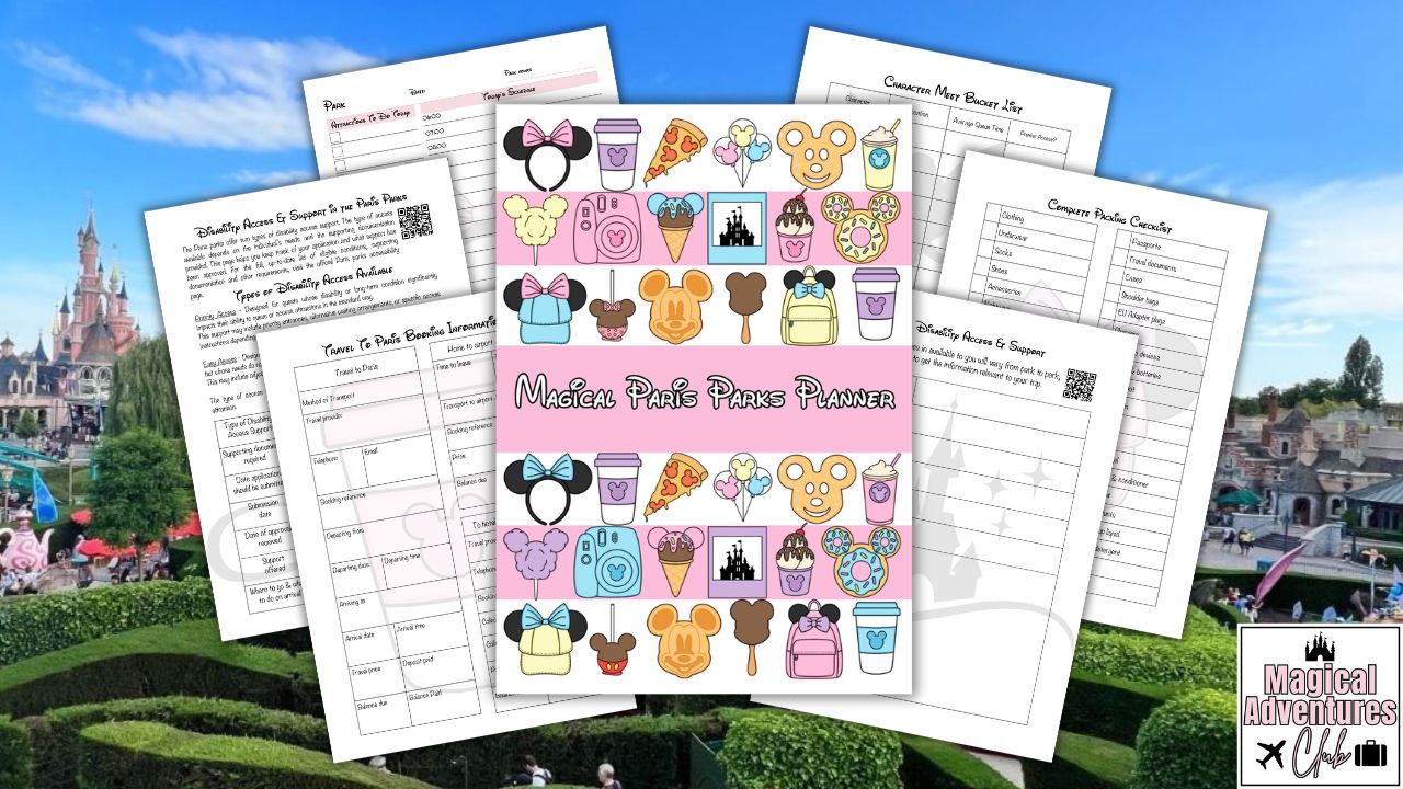 🇫🇷 Magical Paris Parks Planner - Perfect Bound Edition