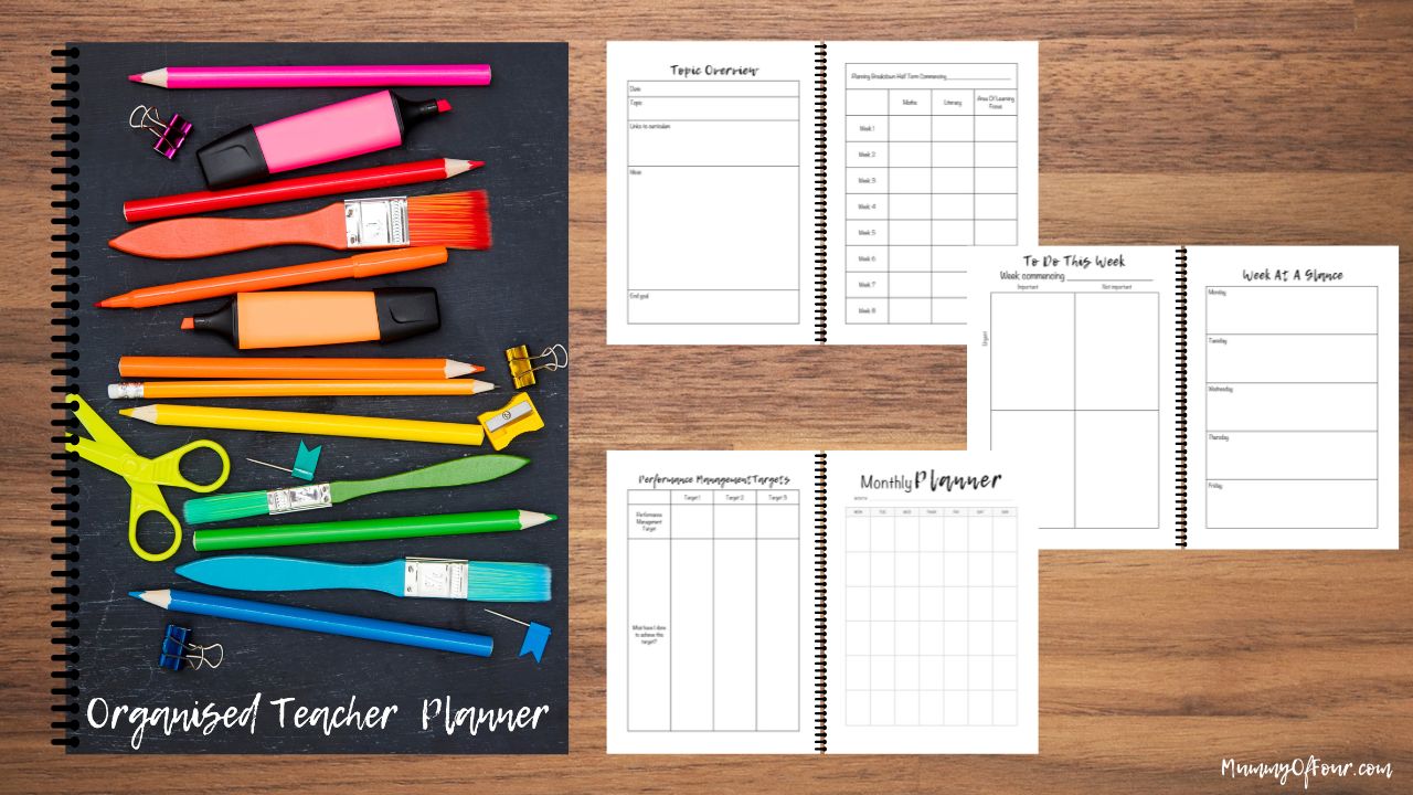 The Organised Teacher Planner - Bright Supplies Spiral Bound Edition