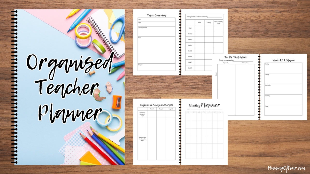 The Organised Teacher Planner - Pale Blue Spiral Bound Edition