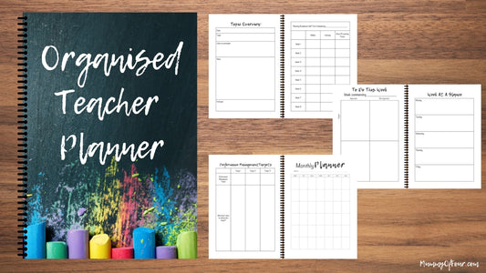 The Organised Teacher Planner - Bright Chalks Spiral Bound Edition