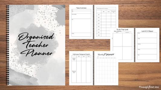 The Organised Teacher Planner - Grey Spiral Bound Edition
