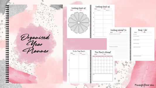 The Organised Year Planner - 12 Months Of Monthly Planning - Original Pink A5 Spiral Bound Edition