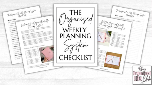 Organised Weekly Planning System Checklist - Instant Download Digital Printable Edition